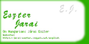 eszter jarai business card