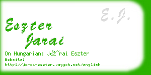 eszter jarai business card